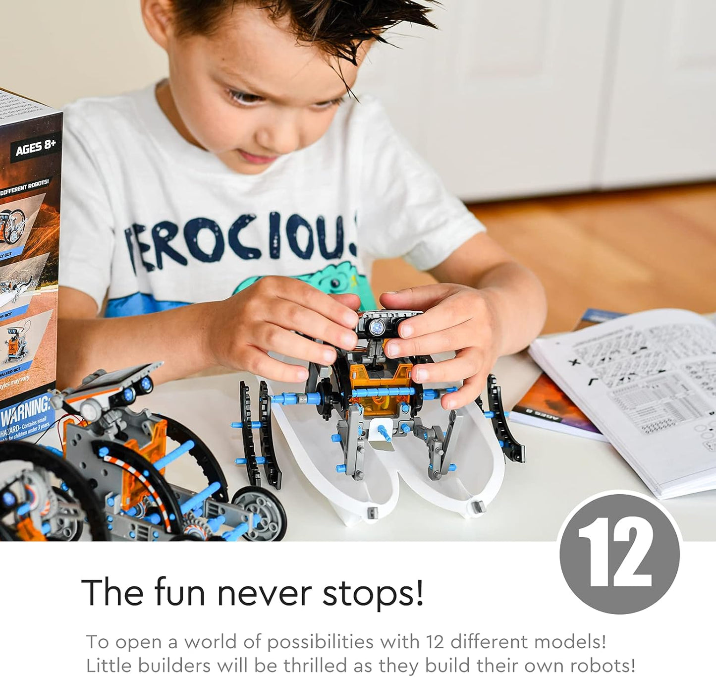  Solar Robot Toy – 190 Pieces Educational Building Kit for Kids 