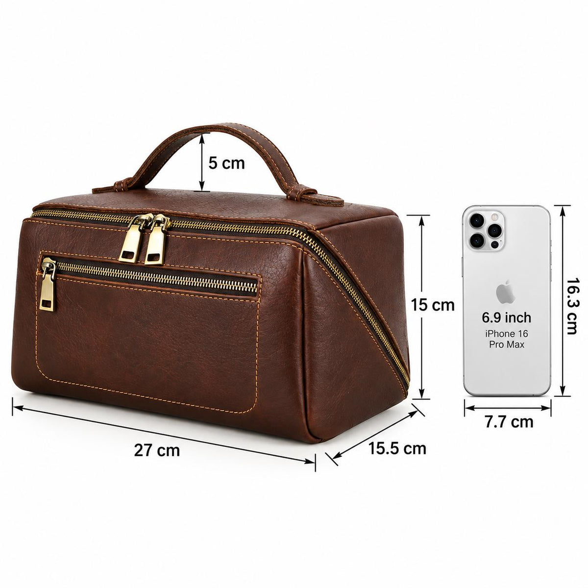 Leather Toiletry Bag for Men, Custom Dopp Kit Travel Bag, Personalized Shaving Cosmetic Bag, Groomsmen Gift, Dante