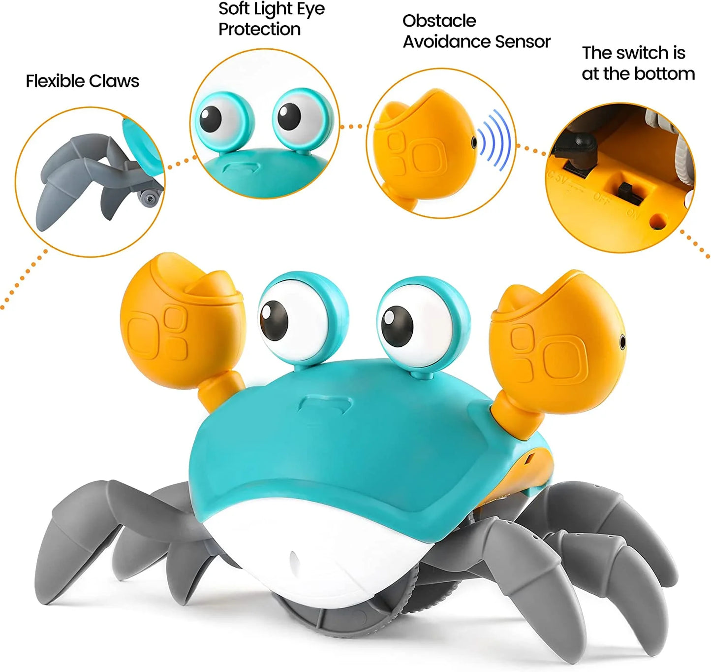 Crawling Crab Baby Toy – Light-Up Electronic Sensory Toy for Toddlers 
