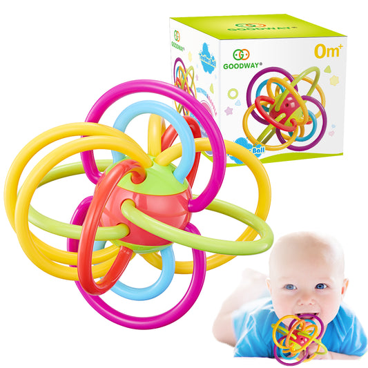 Hanging Baby Teething Toy – Sensory Rattle & Teether Ring for 0–12 Months Boys & Girls