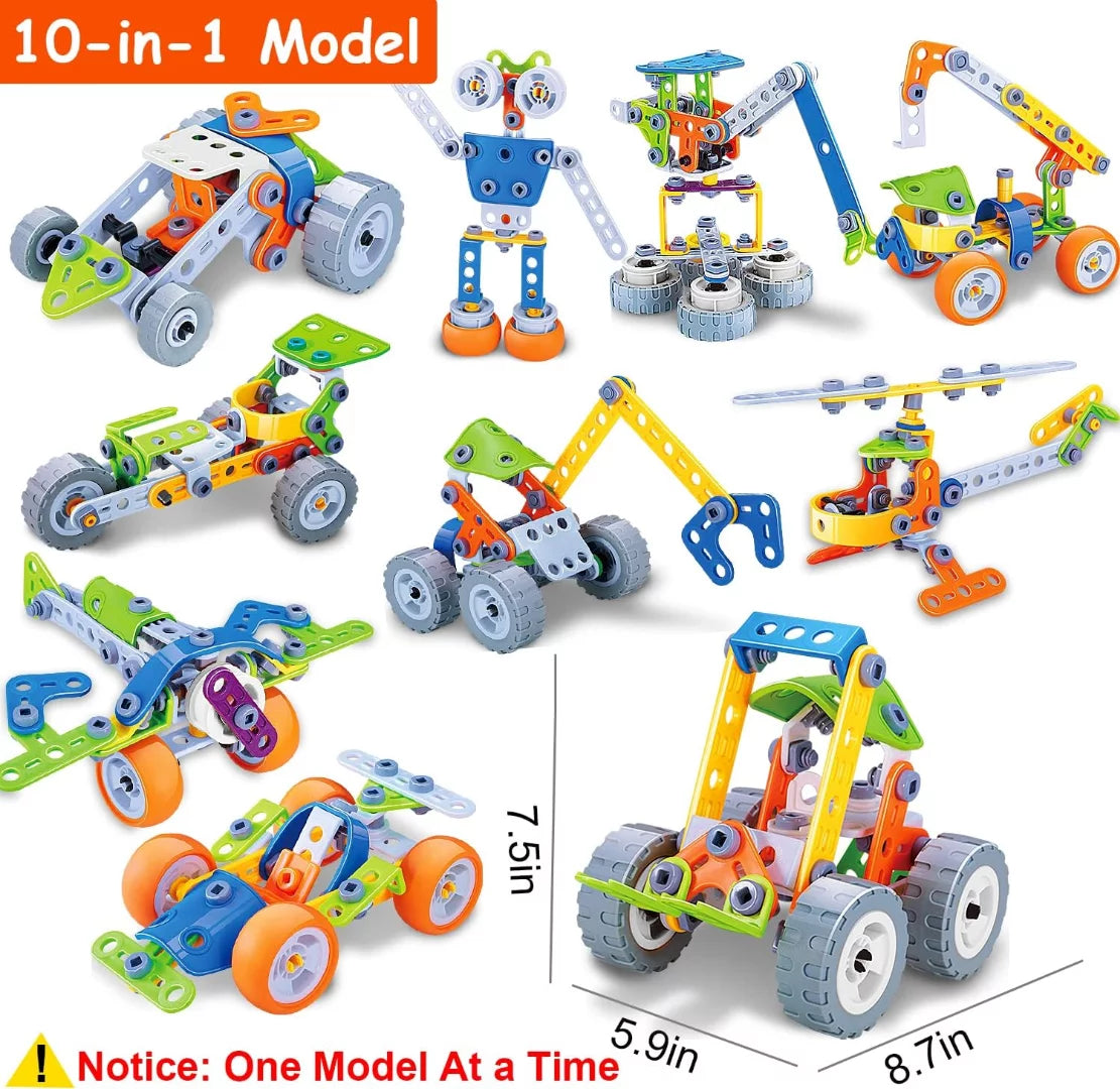 Educational STEM Construction Kit – 10-in-1 Building Toys for Kids 