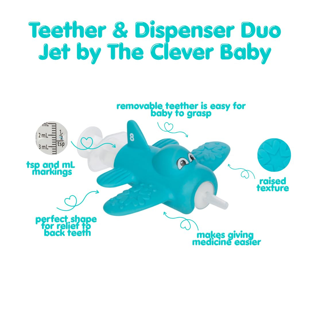 Teether & Medicine Dispenser Duo – Patented 2-in-1 BPA-Free Baby Essential