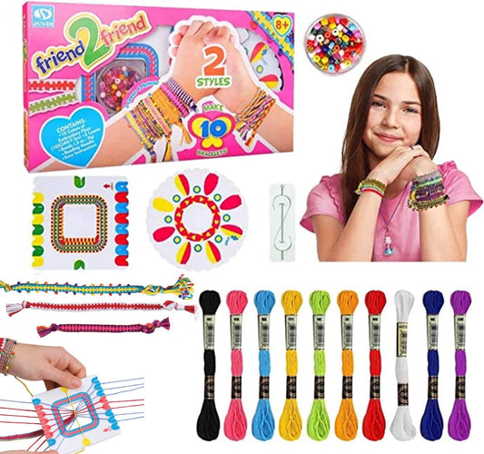 Friendship Bracelet Craft Set – String Making Kit for Girls 
