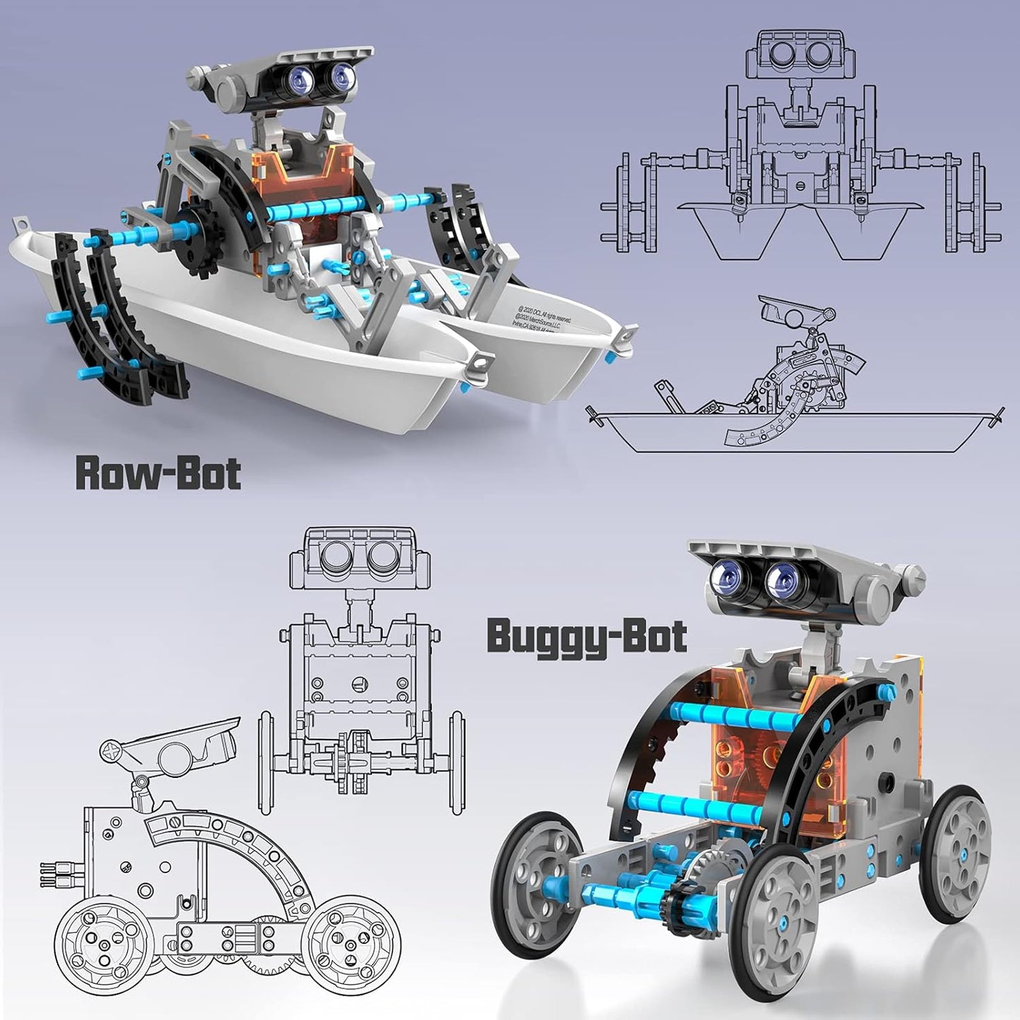  Solar Robot Toy – 190 Pieces Educational Building Kit for Kids 