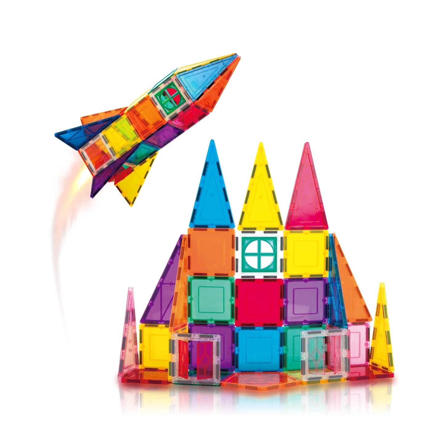  Magnetic Tiles – Rocket Theme  Building Blocks for Kids
