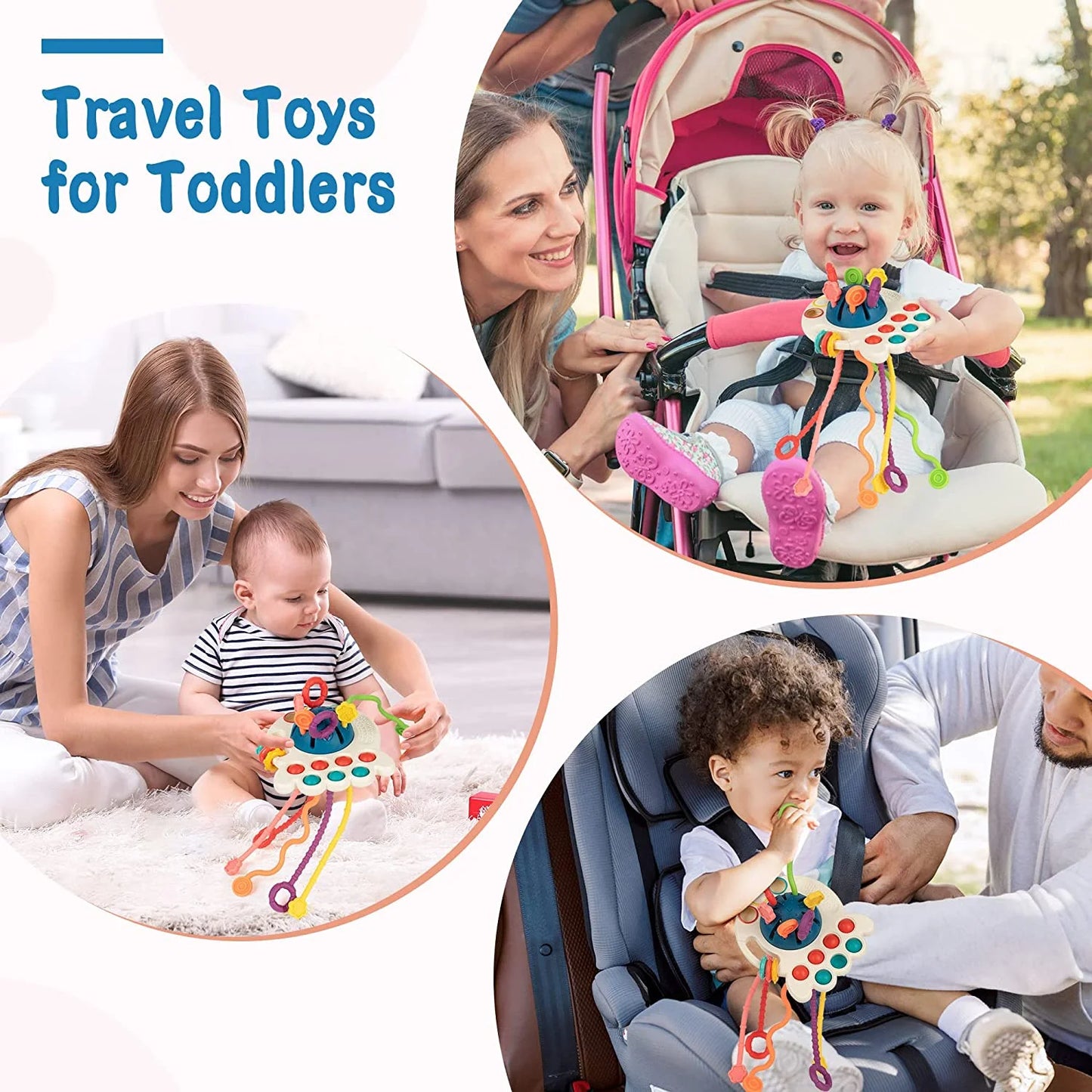 Pull String Sensory Toy – Montessori Motor Skill Toy for 1–3 Year Old Boys & Girls