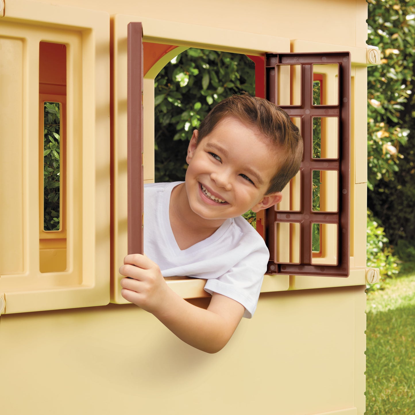 Kids Cape Cottage Playhouse – Playhouse with Functional Door, Windows & Shutters