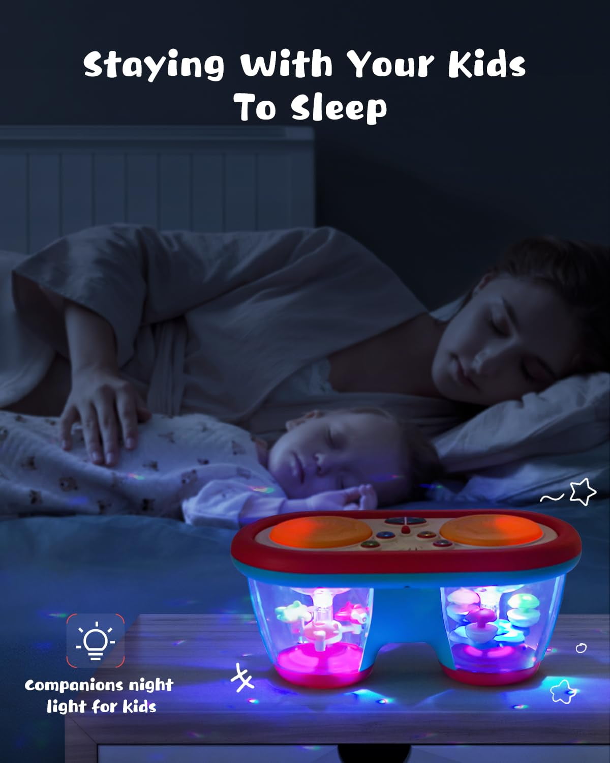 Light-Up Baby Drum Toy – Musical & Sensory Toy for 12–18 Month Toddlers