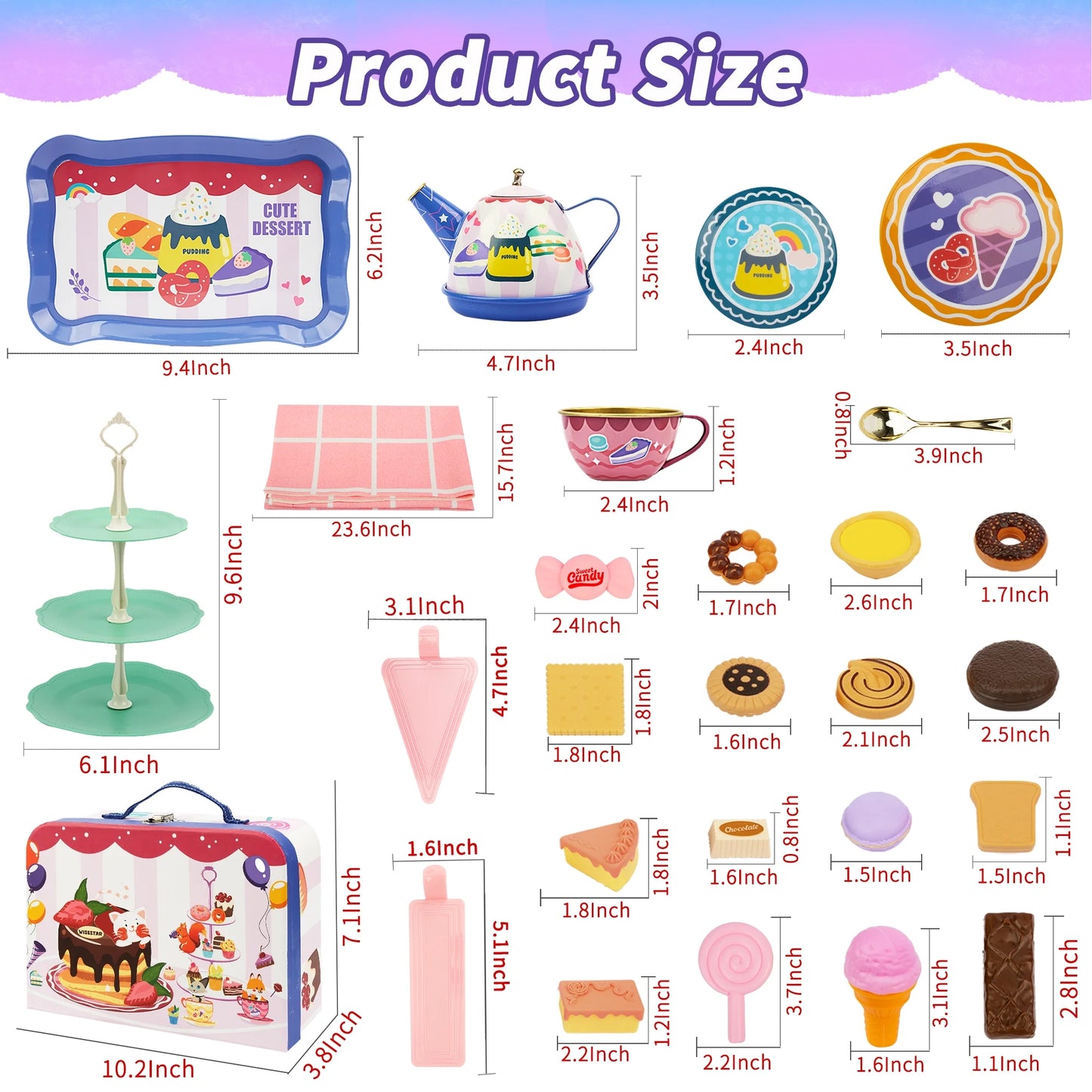 Kids Tea Party Playset – 50-Piece Tea Set for Girls 