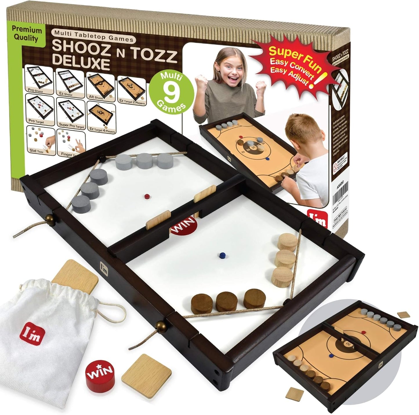 Big Shooz N TOZZ – Portable Wooden Board Games for Kids & Family Play