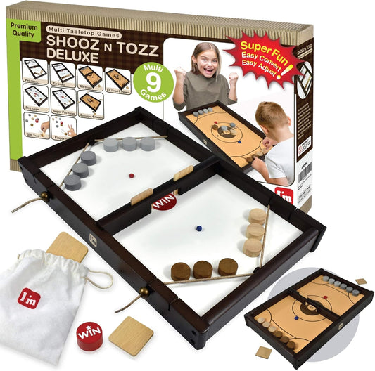 Big Shooz N TOZZ – Portable Wooden Board Games for Kids & Family Play