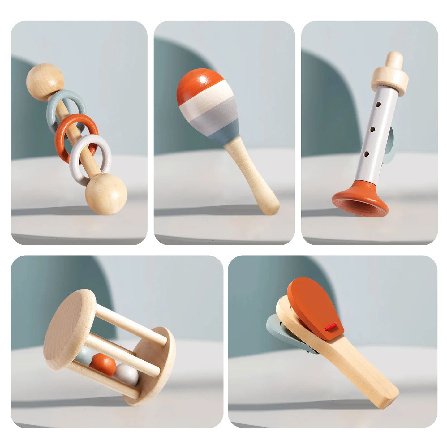 Educational Montessori Percussion Instruments – Wooden Musical Toy Set for Kids