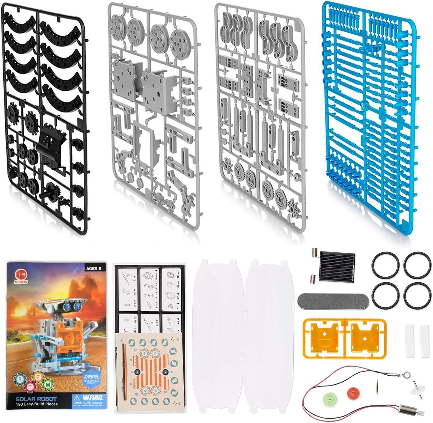  Solar Robot Toy – 190 Pieces Educational Building Kit for Kids 