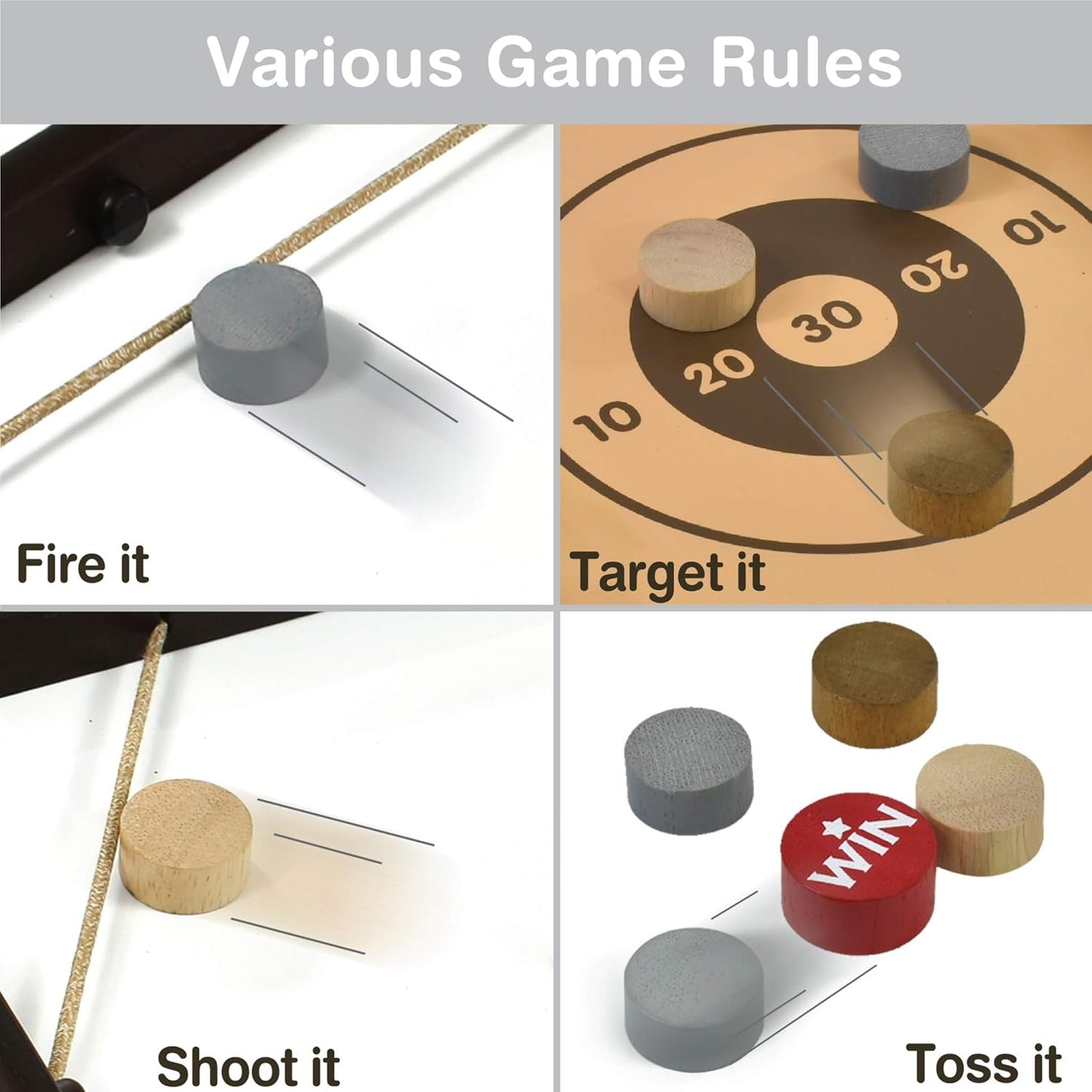 Big Shooz N TOZZ – Portable Wooden Board Games for Kids & Family Play