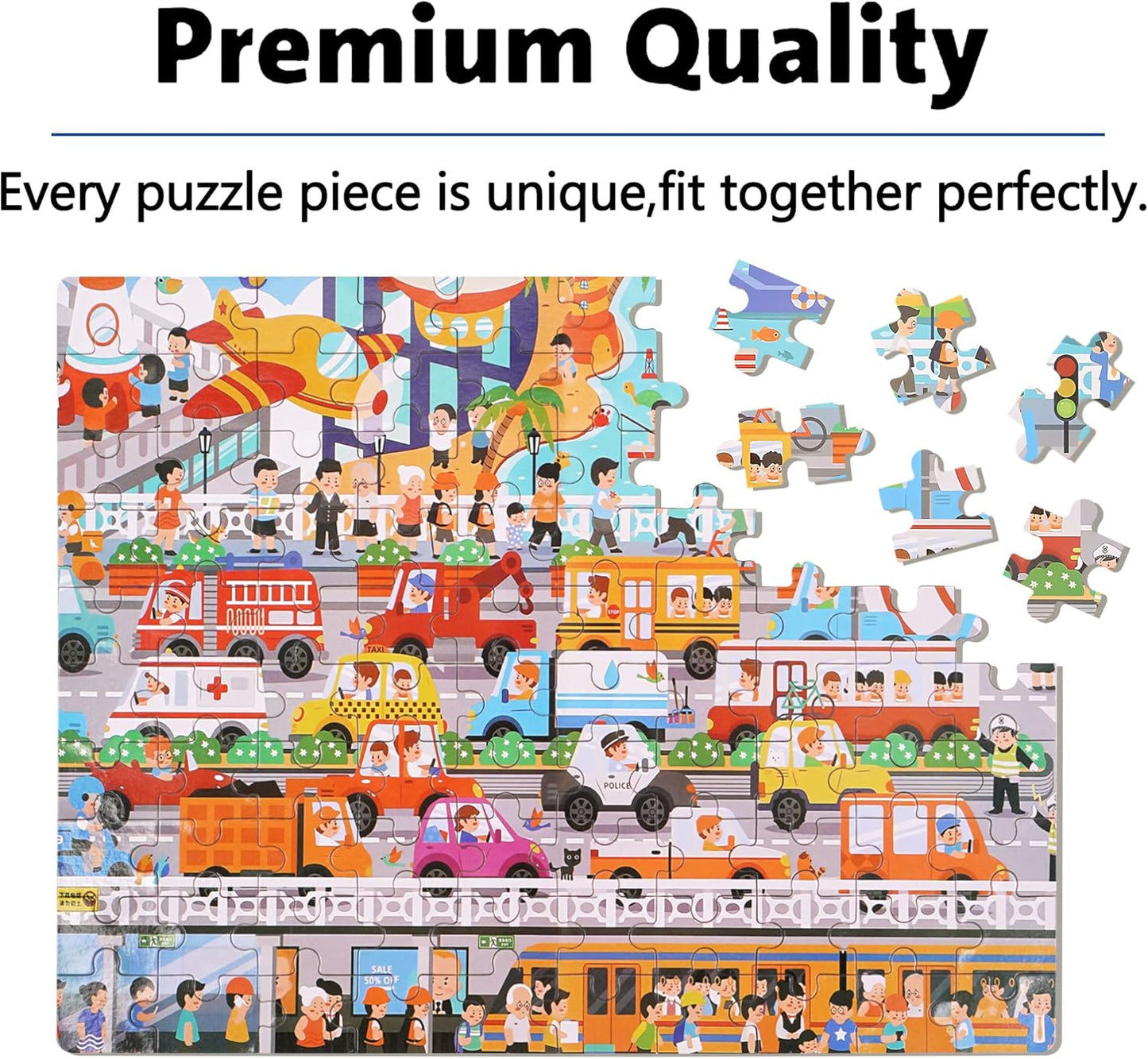 Educational Kids Puzzle – 100-Piece Communication Jigsaw for Ages  Metal Box