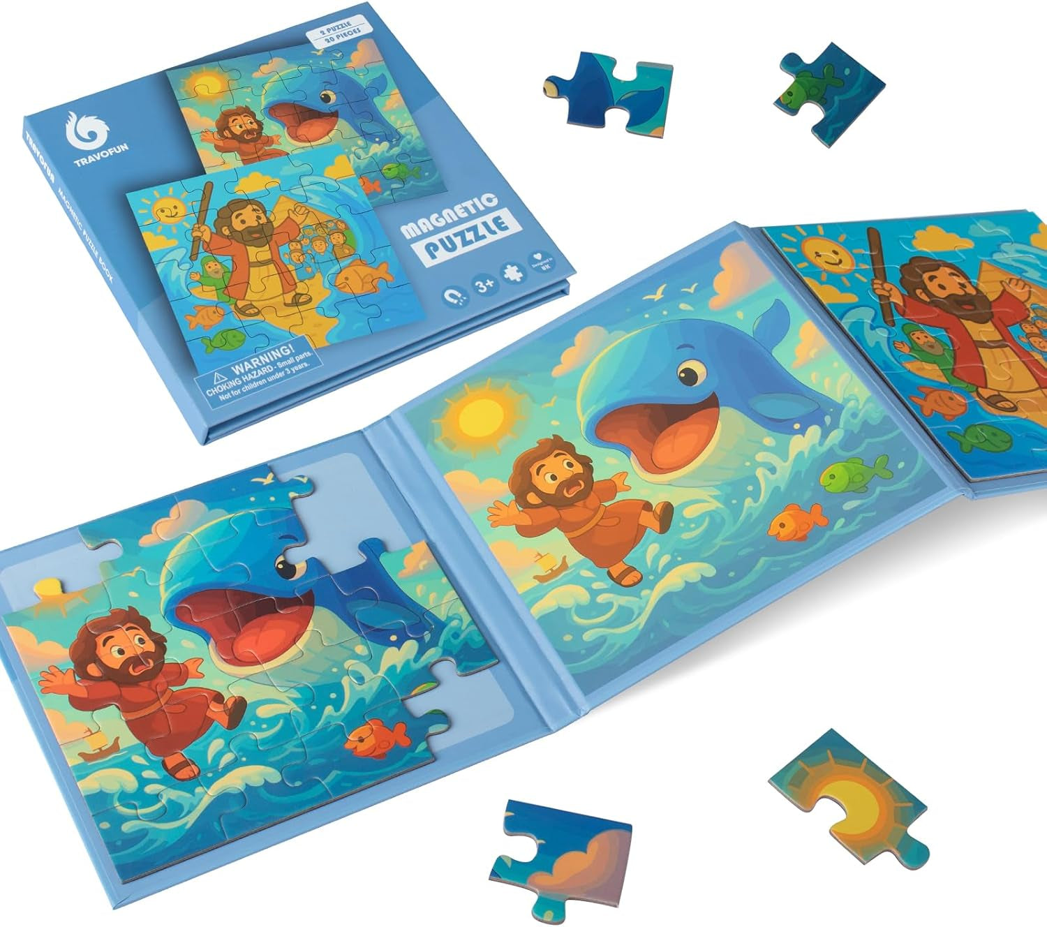 Magnetic  Jigsaw Puzzles – Two 20-Piece Travel Games for Toddlers 