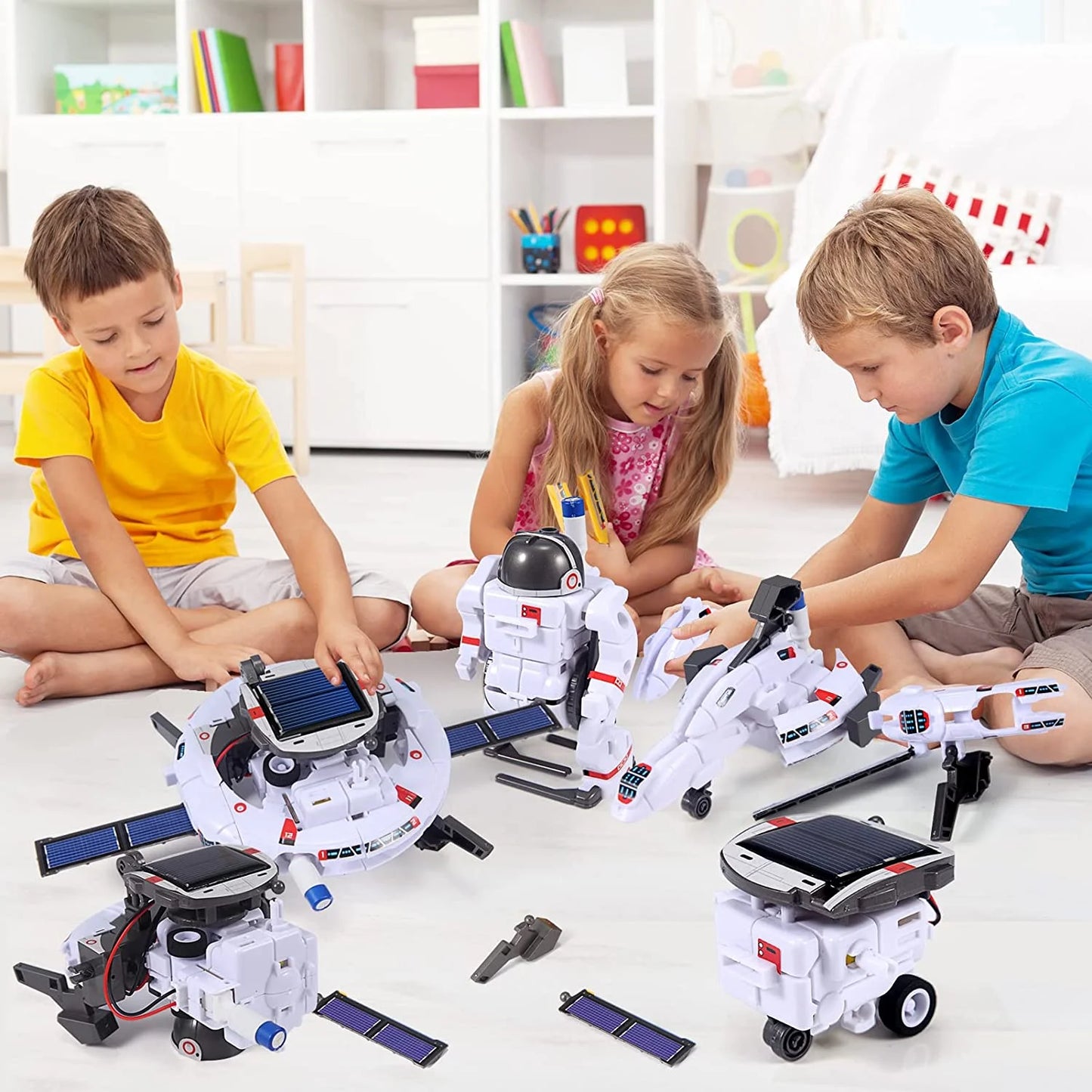 6-in-1 Space STEM Toy – Solar-Powered Robot Building Kit 