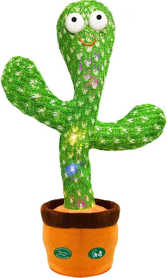 Dancing Cactus Toy - Singing and Talking Plush Toy that Repeats What You Say