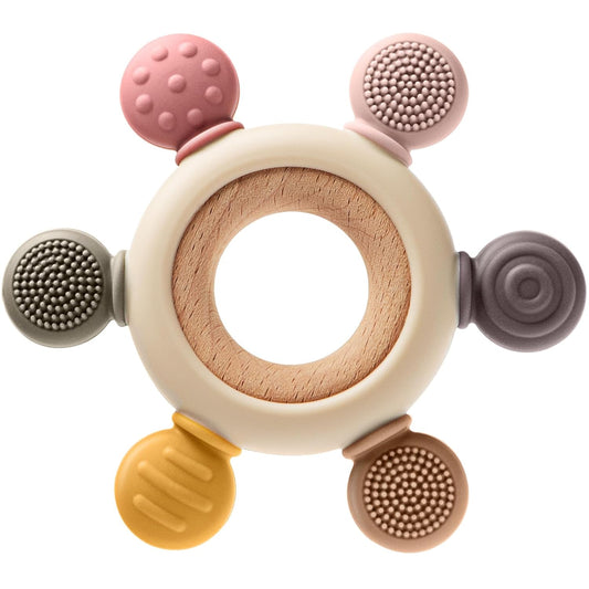 BPA-Free Baby Teethers – Sensory Teething Toys for 0–12 Month Infants & Toddlers