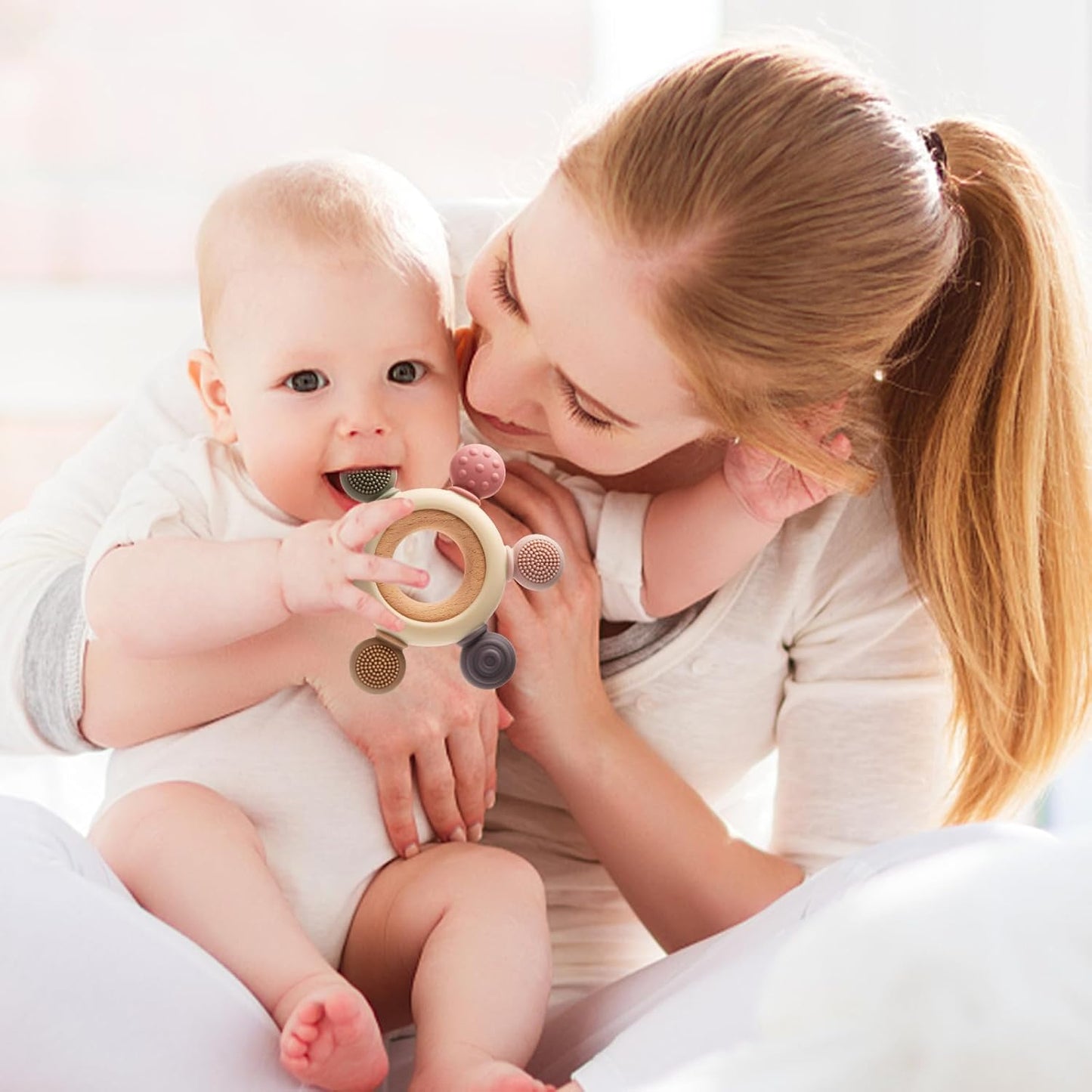 BPA-Free Baby Teethers – Sensory Teething Toys for 0–12 Month Infants & Toddlers