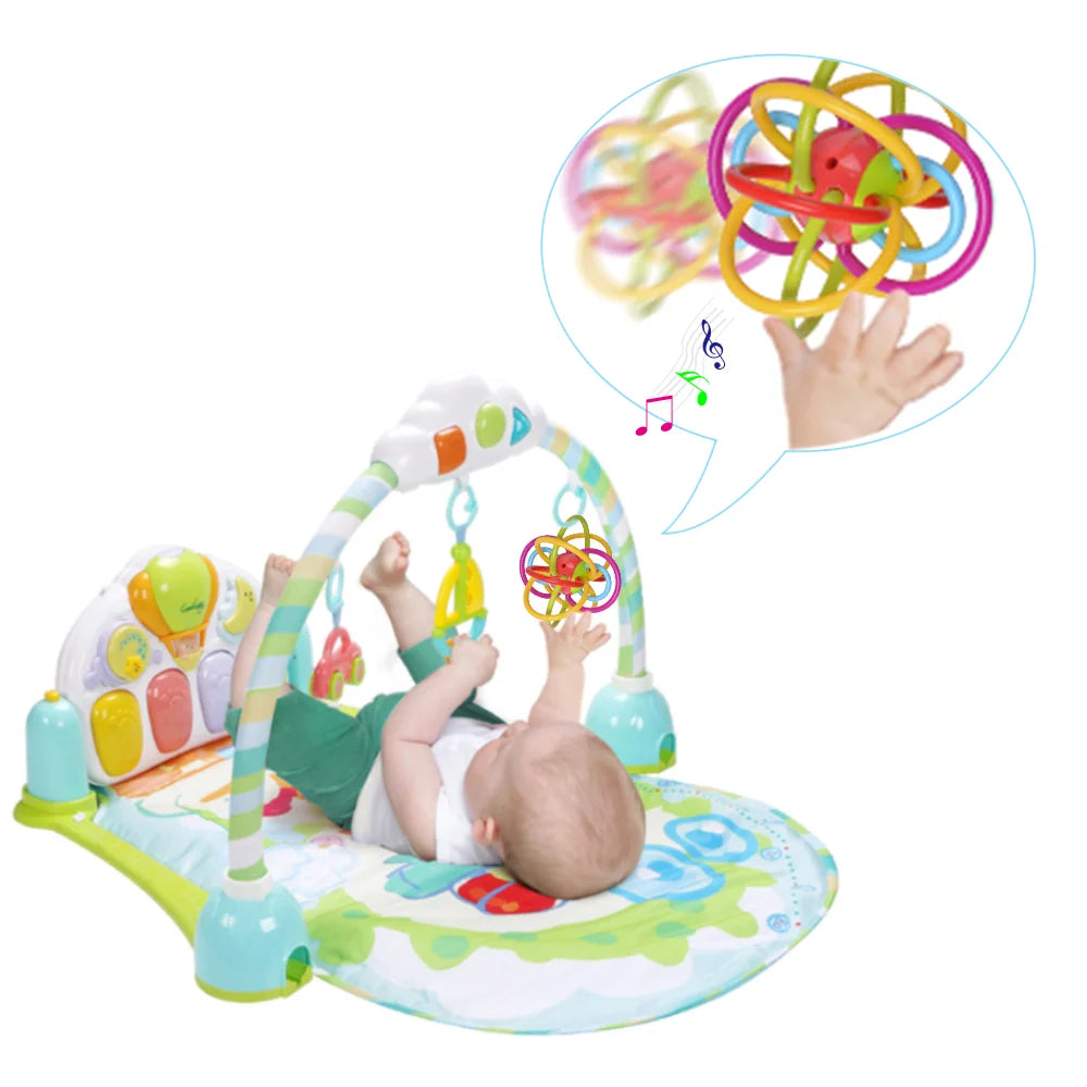 Hanging Baby Teething Toy – Sensory Rattle & Teether Ring for 0–12 Months Boys & Girls