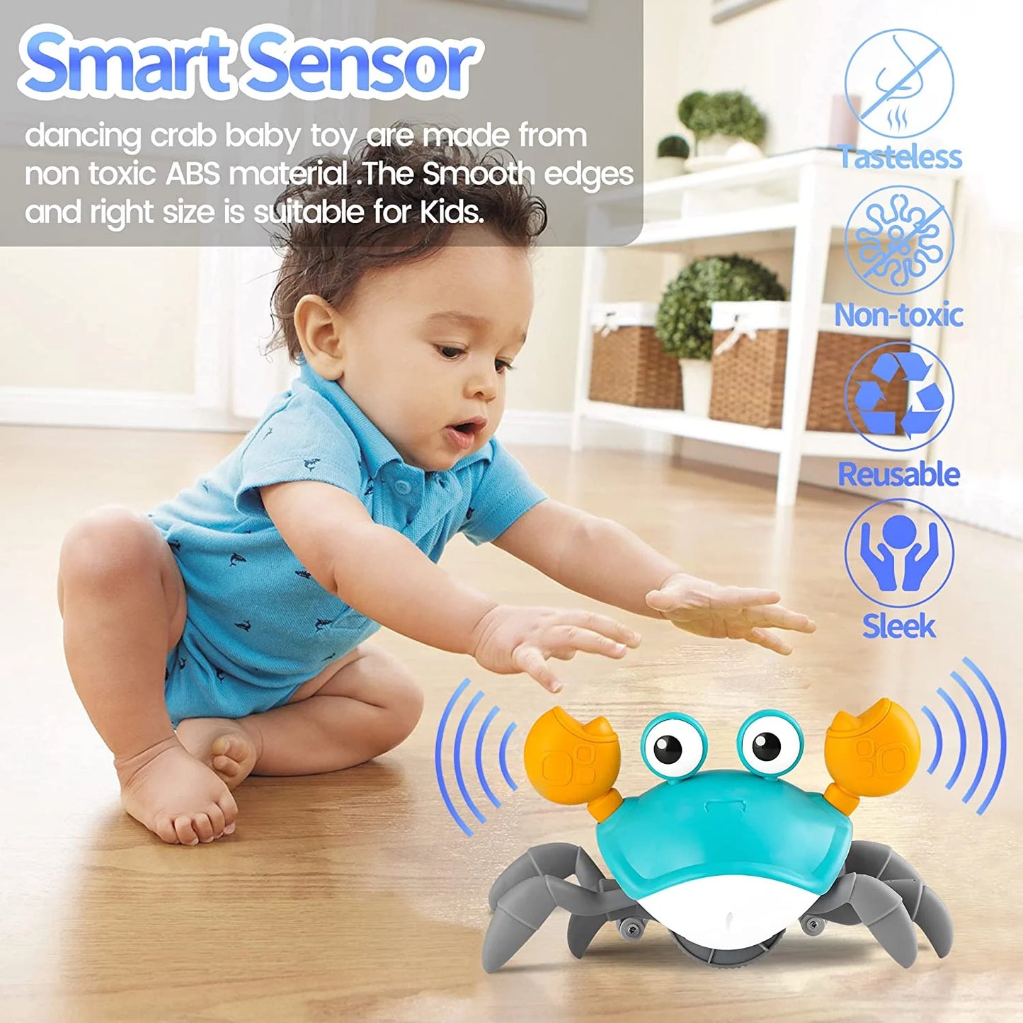 Crawling Crab Baby Toy – Light-Up Electronic Sensory Toy for Toddlers 