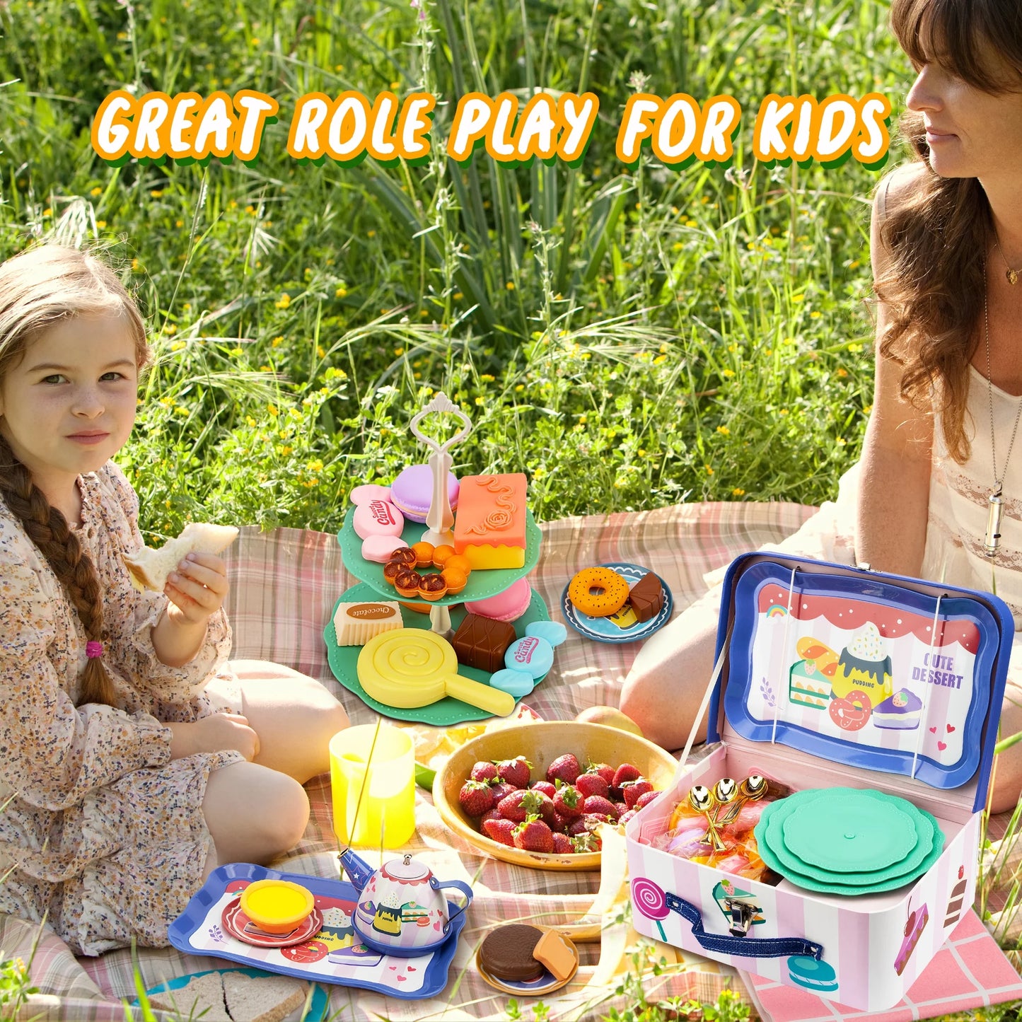 Kids Tea Party Playset – 50-Piece Tea Set for Girls 