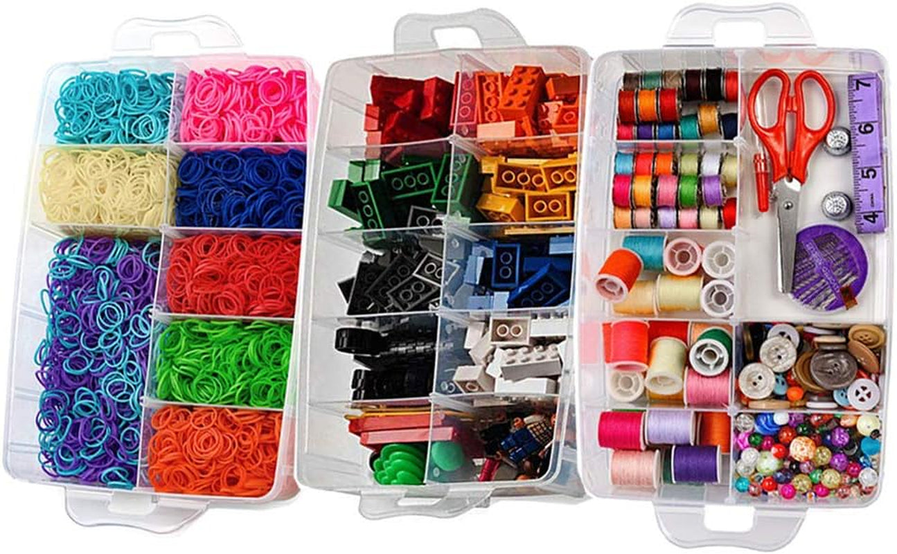 Multi-Purpose Craft Storage Organizer – 3-Layer Box with 30 Dividers for Sewing, Jewelry, Toys