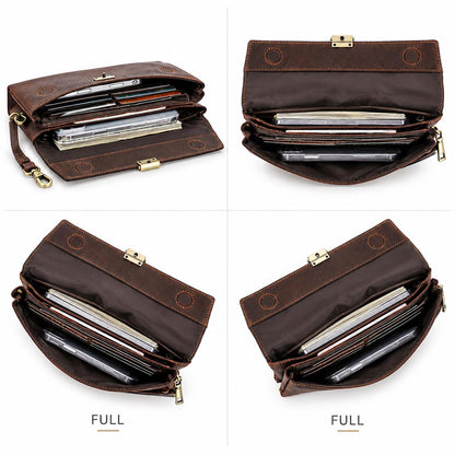 Personalized Leather Crossbody Bag for Men, Custom Mens Sling Bag, Leather Belt Waist Pouch, Slim Travel EDC Bag, Marcello