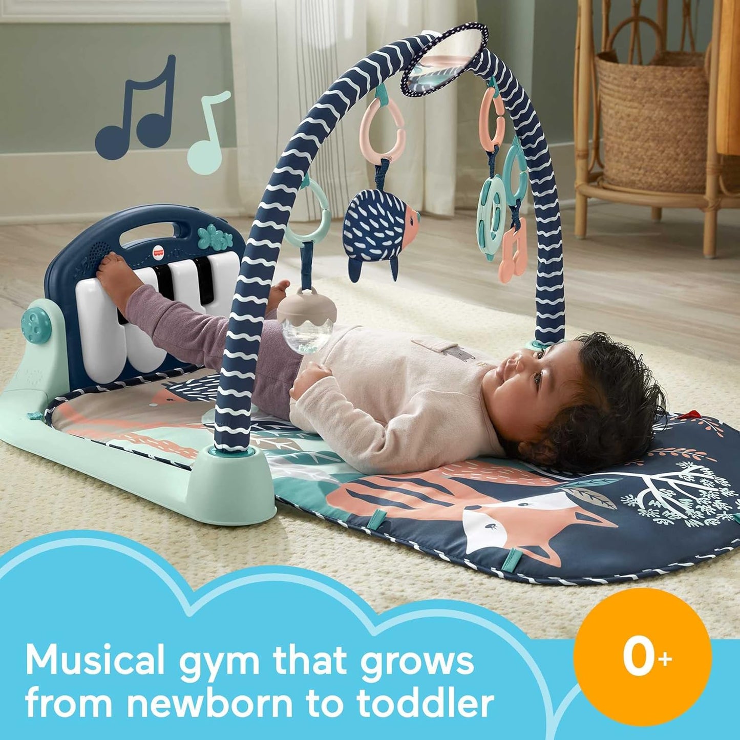 Baby Piano Playmat Gym – Kick & Play Musical Toy for Newborns to Toddlers