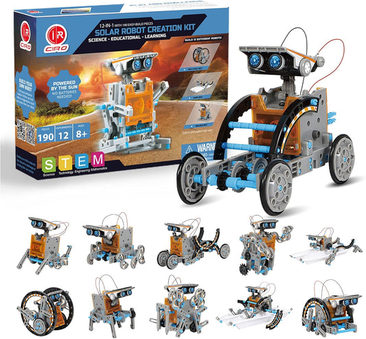  Solar Robot Toy – 190 Pieces Educational Building Kit for Kids 