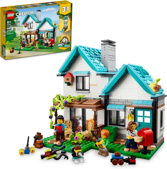 3-in-1 Cozy House Building Kit – Toy Figures & Playsets for Boys & Girls 