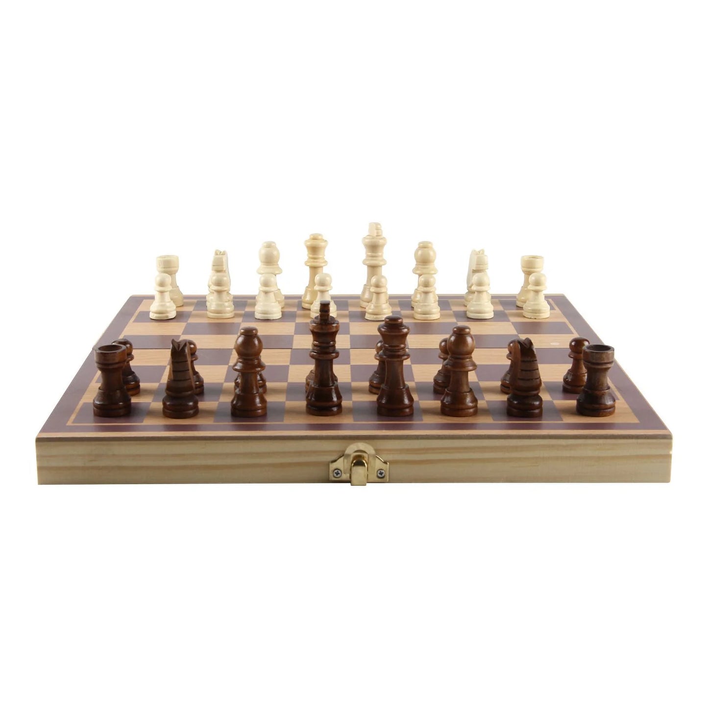 Foldable Wooden Chess Set – Classic Board Game with Modern Pieces & Extra Queens