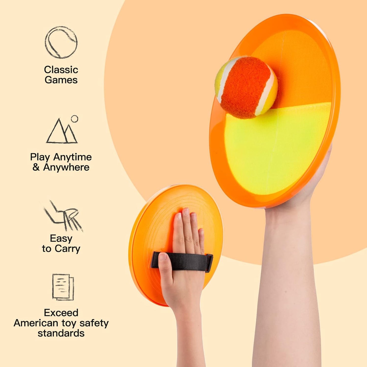 Sticky Ball Paddle Game – Toss & Catch Toy Set for Kids