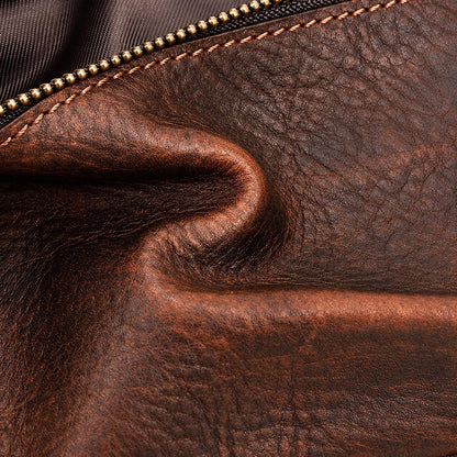 Personalized Leather Crossbody Bag for Men, Custom Mens Sling Bag, Leather Belt Waist Pouch, Slim Travel EDC Bag, Marcello
