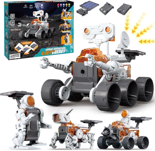 "STEM Building Kit – 4-in-1 Solar Robot Toy for Boys & Girls 
