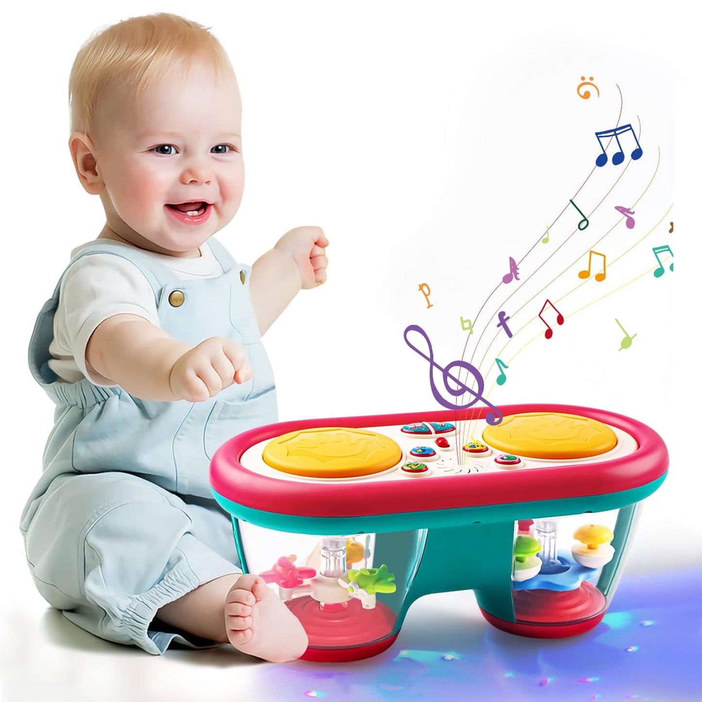 Light-Up Baby Drum Toy – Musical & Sensory Toy for 12–18 Month Toddlers
