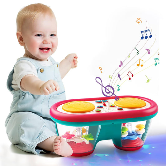 Light-Up Baby Drum Toy – Musical & Sensory Toy for 12–18 Month Toddlers