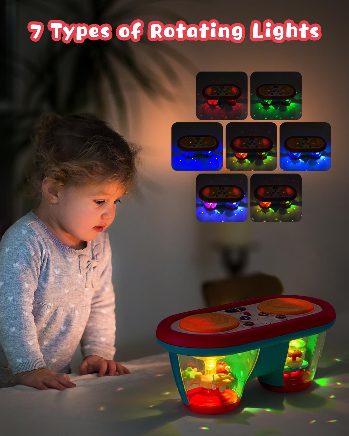Light-Up Baby Drum Toy – Musical & Sensory Toy for 12–18 Month Toddlers