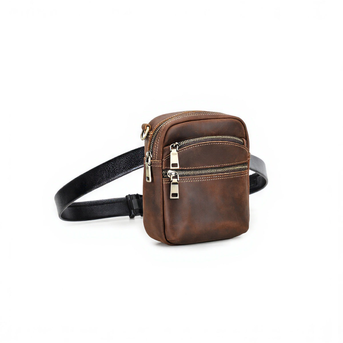 Aureston Handcrafted Genuine Leather Crossbody Bag, Belt Pouch & EDC Shoulder Pack