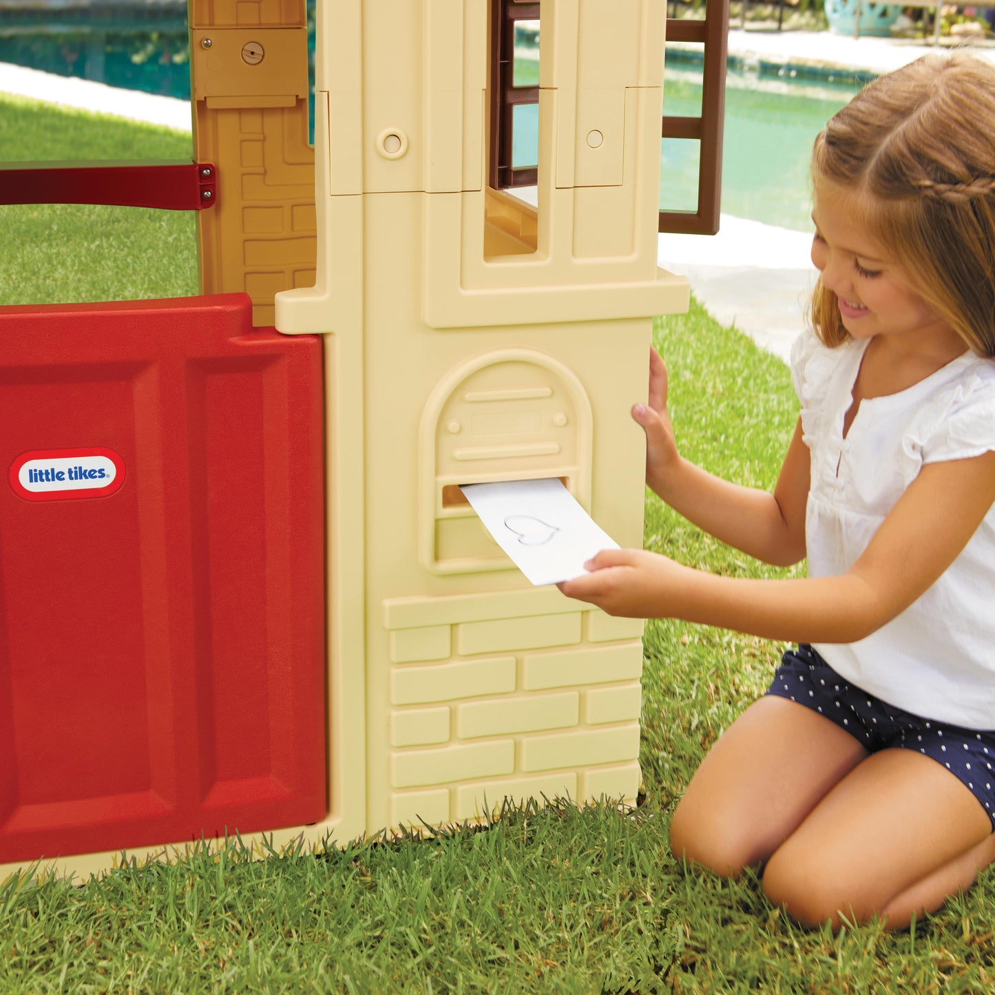 Kids Cape Cottage Playhouse – Playhouse with Functional Door, Windows & Shutters