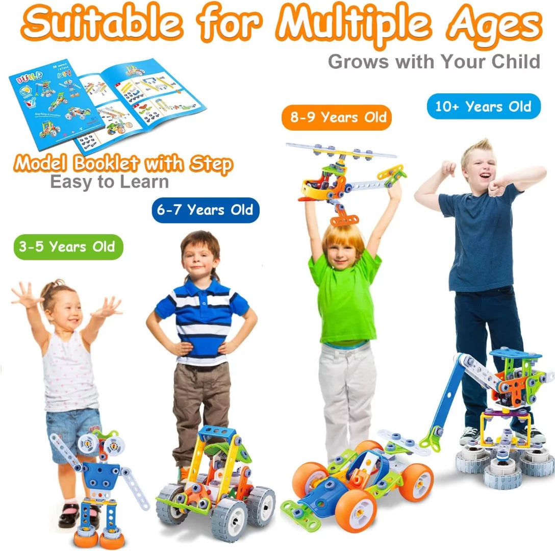 Educational STEM Construction Kit – 10-in-1 Building Toys for Kids 
