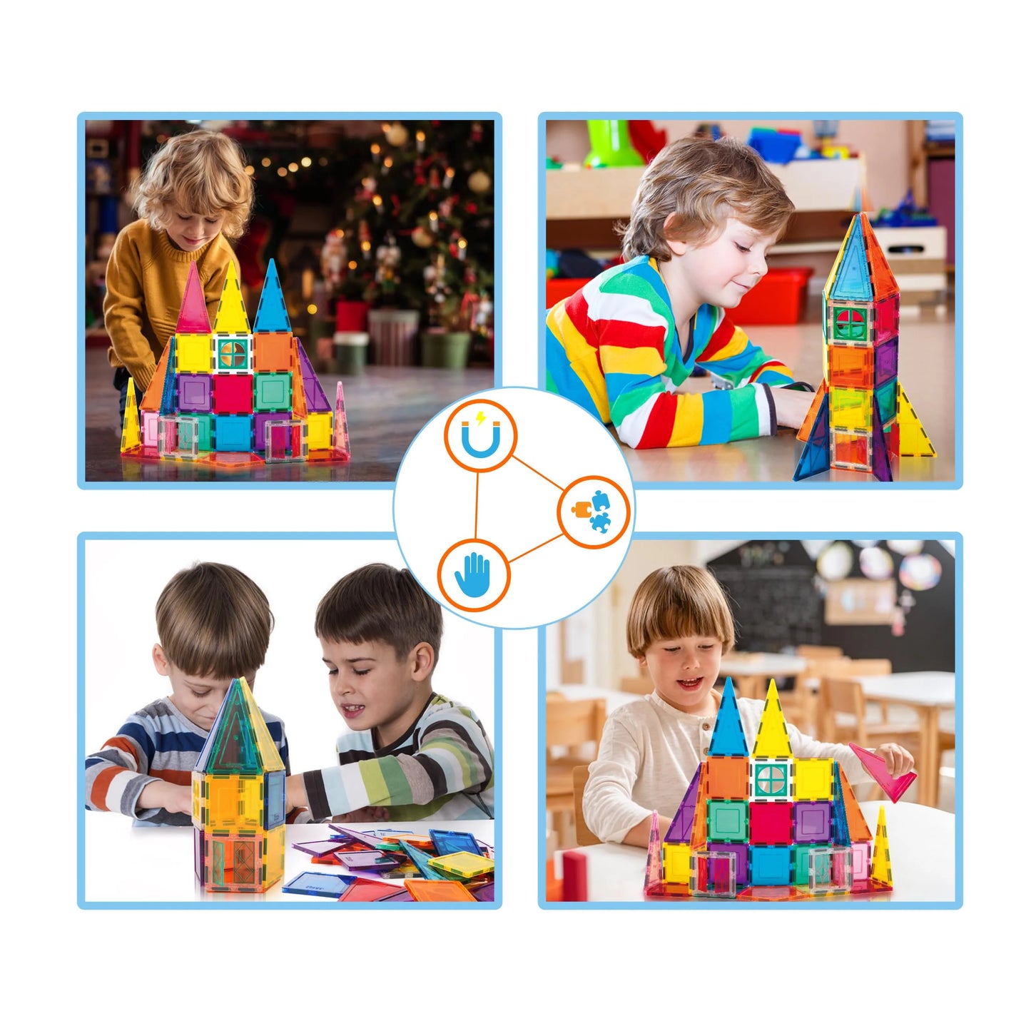  Magnetic Tiles – Rocket Theme  Building Blocks for Kids