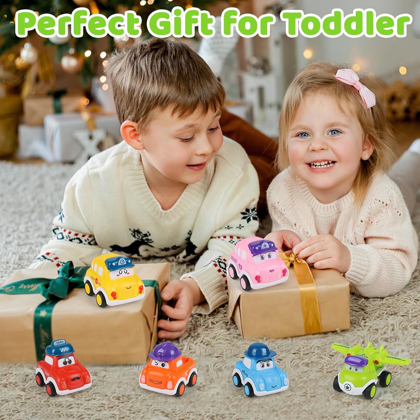 6 Piece Toy Car with Portable Mat