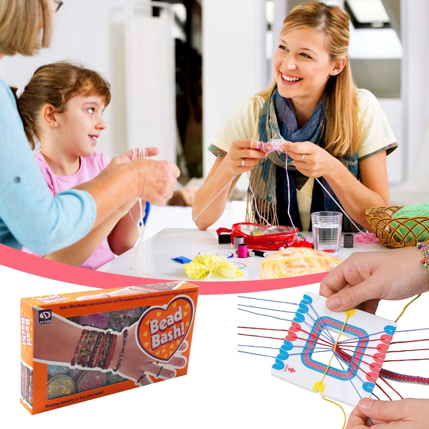 Friendship Bracelet Craft Set – String Making Kit for Girls 
