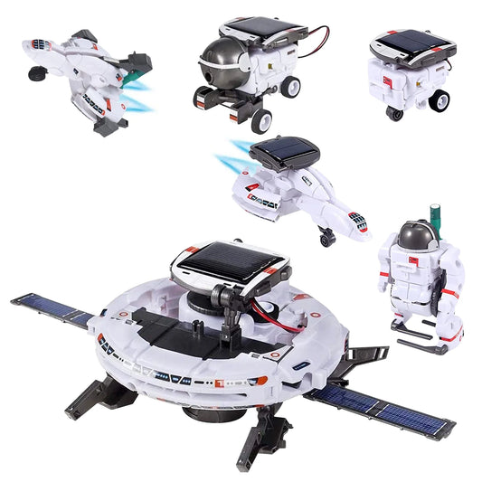 6-in-1 Space STEM Toy – Solar-Powered Robot Building Kit 