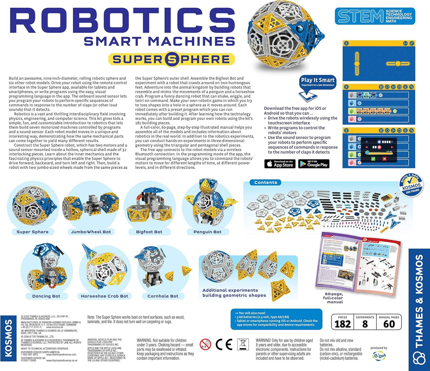 STEM Robotics Kit – Build & Code 9-Inch Robotic Sphere with 6 Additional Models
