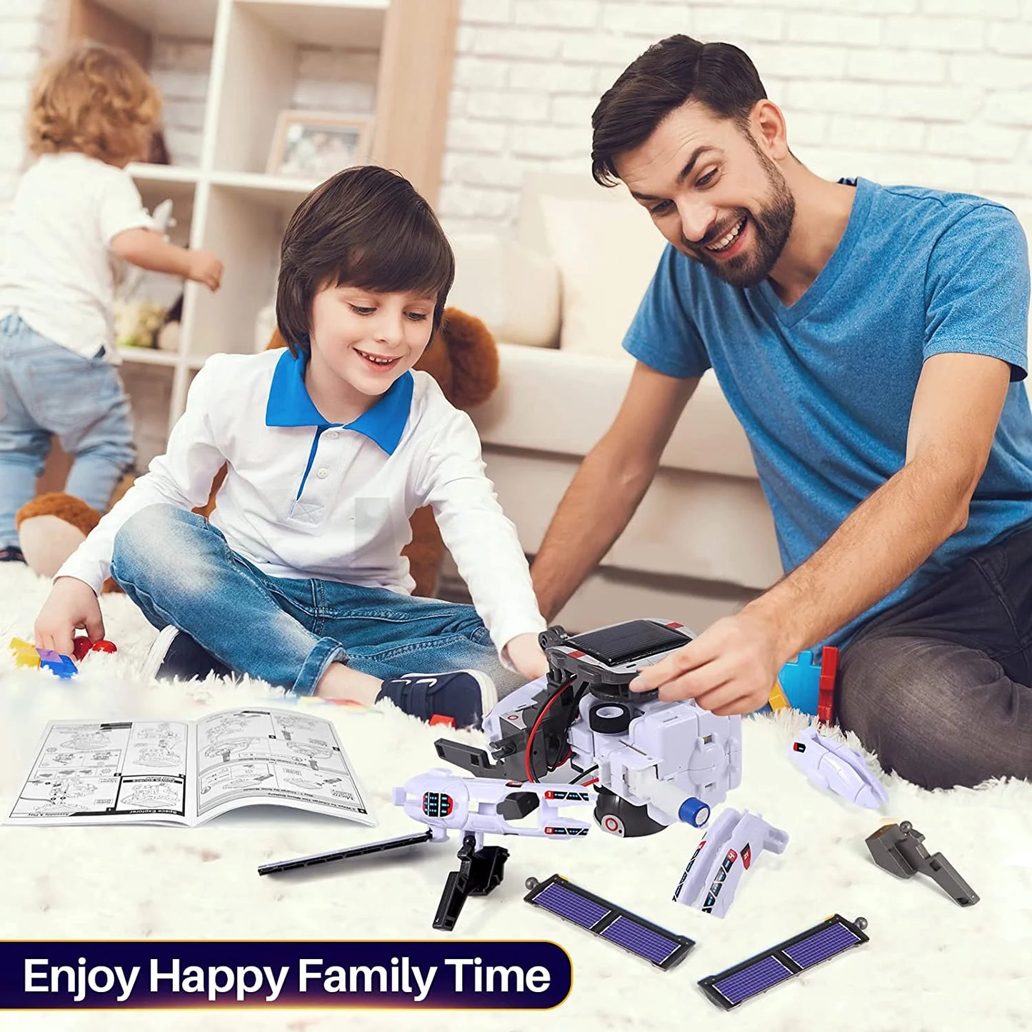 6-in-1 Space STEM Toy – Solar-Powered Robot Building Kit 
