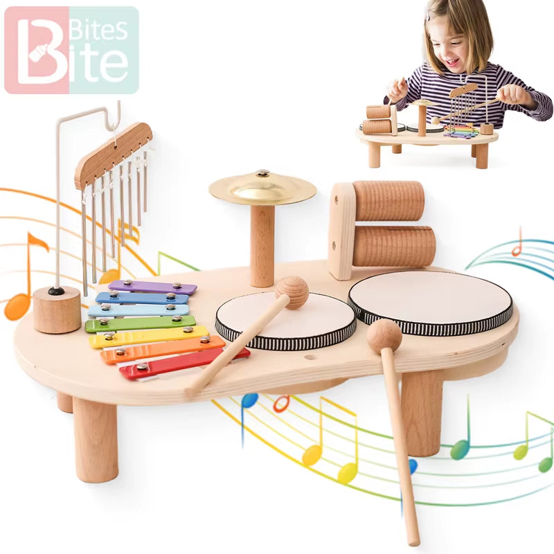 Wooden Aeolian Bells Xylophone – Montessori Musical Toy for Newborns & Toddlers