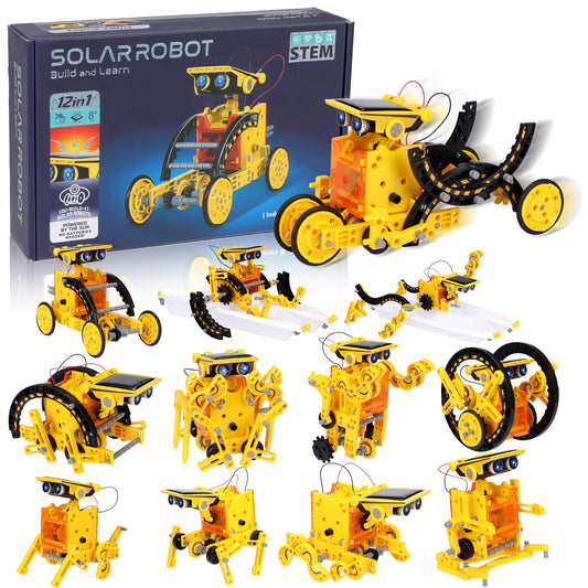 Solar-Powered 12-in-1 STEM Kit – Science Building Toy for Kids 